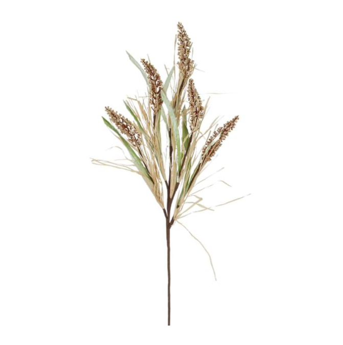 27.25"L Beaded Spike/Paper Grass Spray
