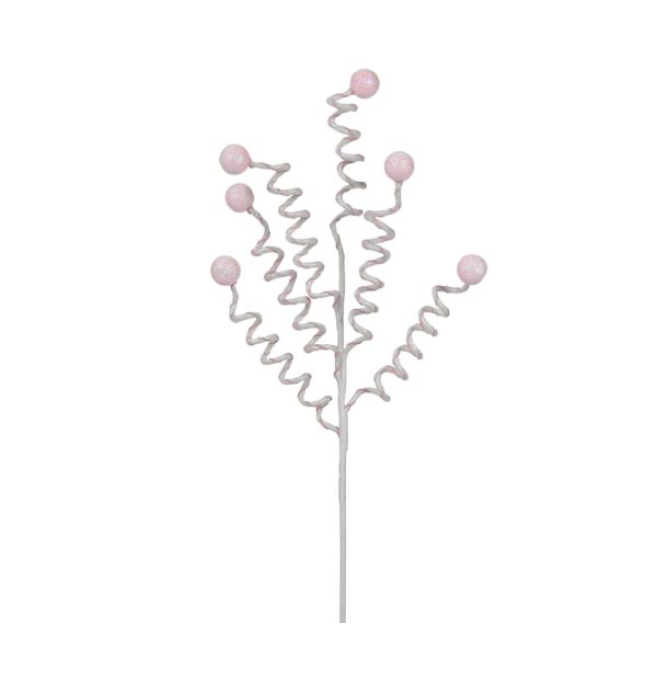 29.5"L Glitter Curl/Ball Spray