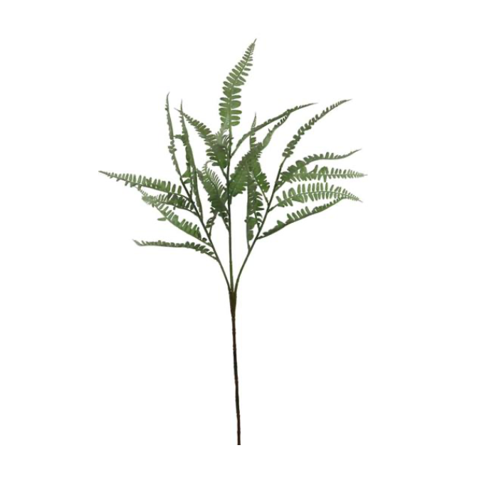 30"L Flocking Fern Spray