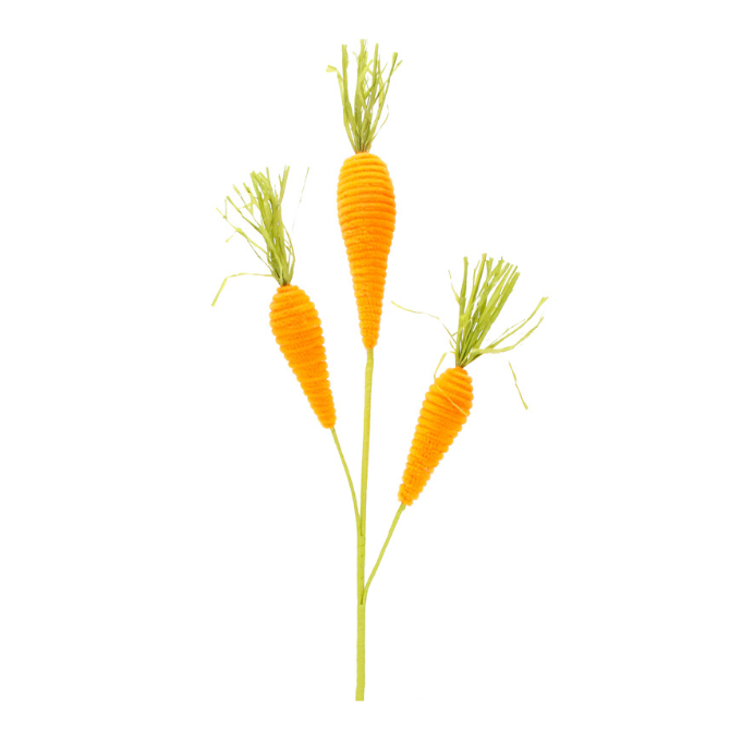 30.5"L Chenille Carrot Spray