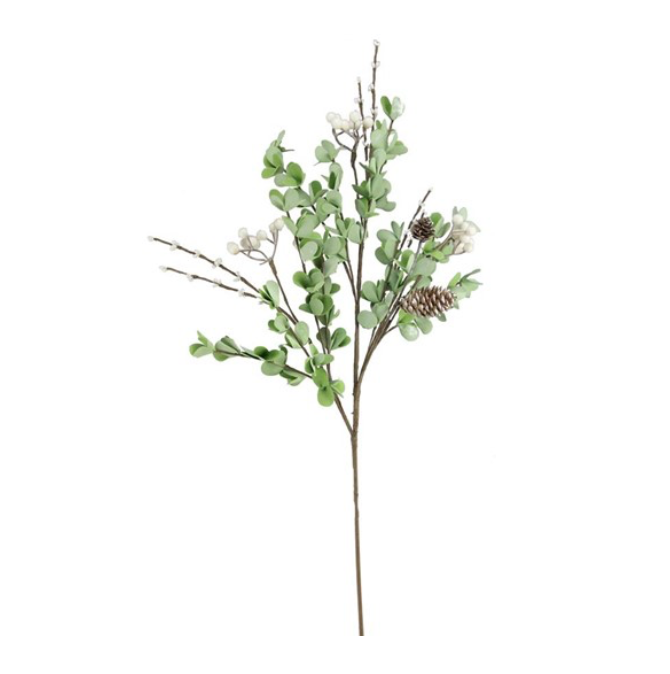 32"L Eucalyptus/Pip/Pinecone Spray