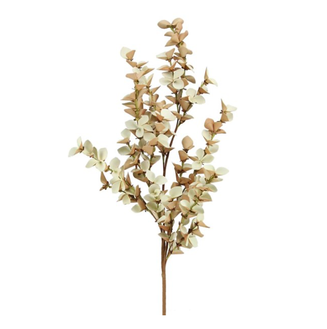 33"L Foam Eucalyptus/Paper Leaf Spray