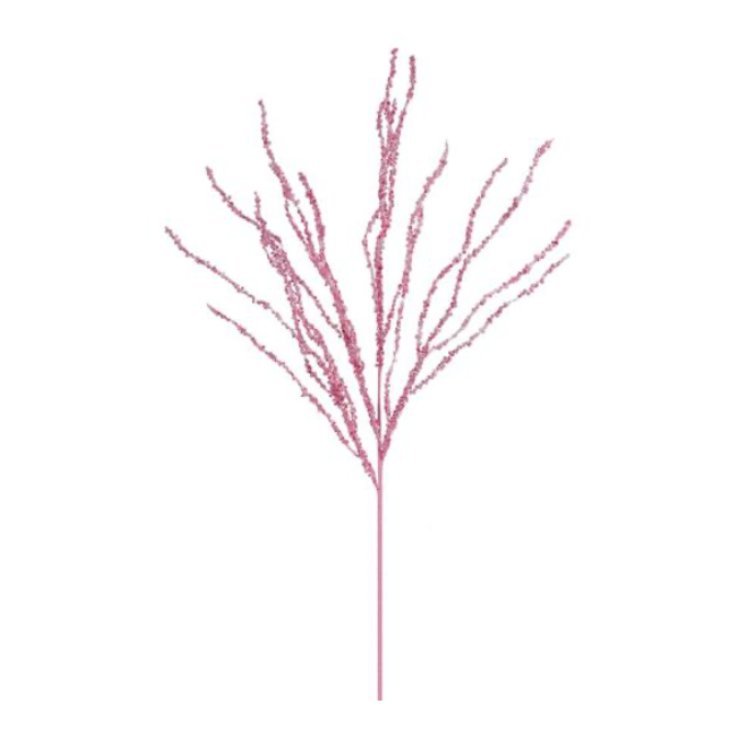 37"L Beaded Curly Twig Spray