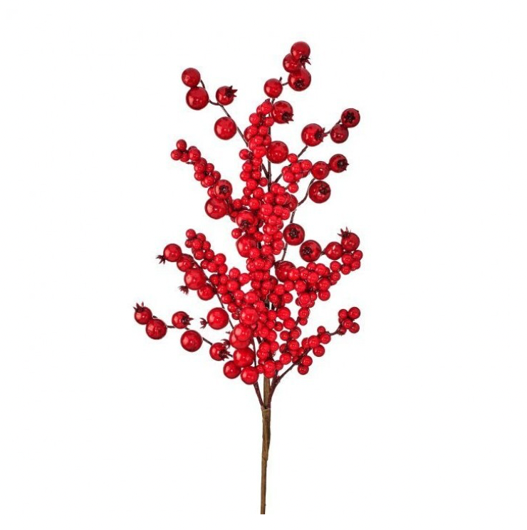 28" Wp Mixed Berry Crabapple Spray (Red)