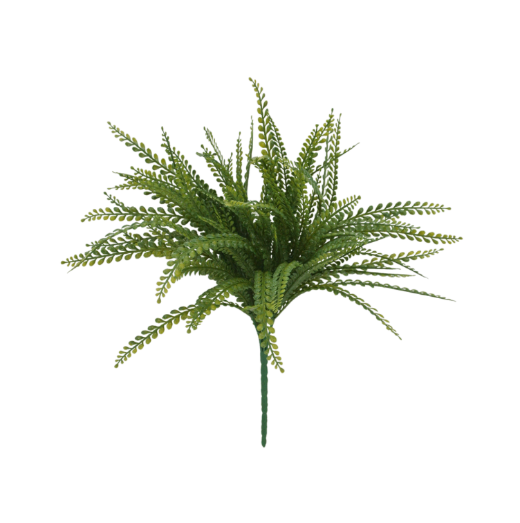 19" Plastic Button Beaded Grass Fern