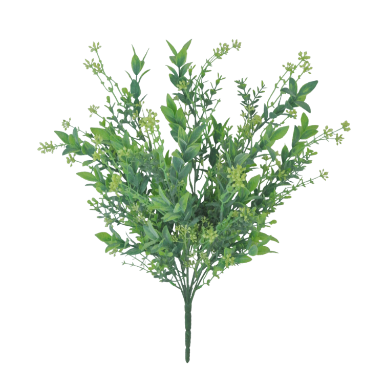 21" Mixed Greenery Bush X 9