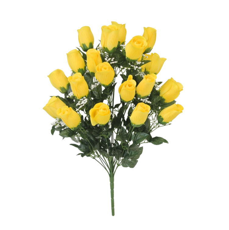 23" Printing Rose Bud Bush (Yellow)