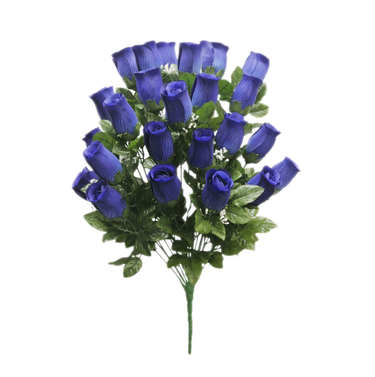 23" Printing Rose Bud Bush (Royal Blue)