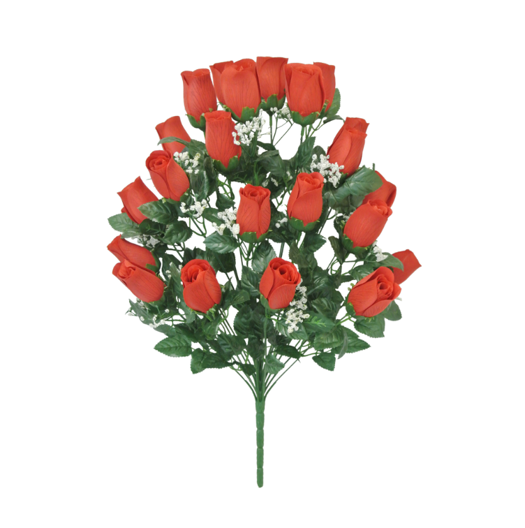 23" Printing Rose Bud Bush (Red)