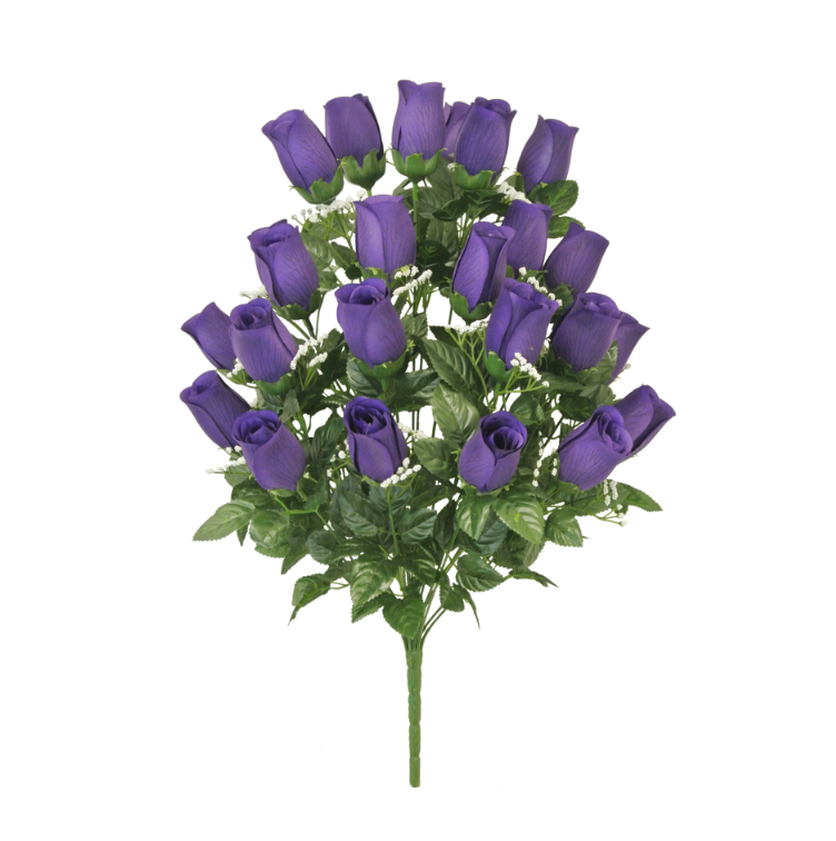 23" Printing Rose Bud Bush (Purple)
