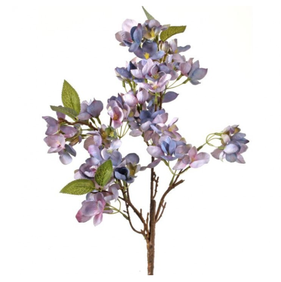 25" Dried Apple Blossom Spray (Blue)