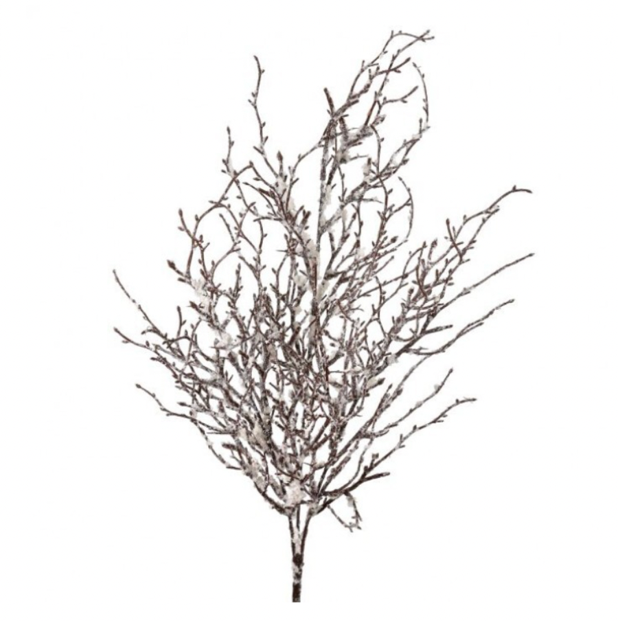 21" Snowed Mini Twig Spray