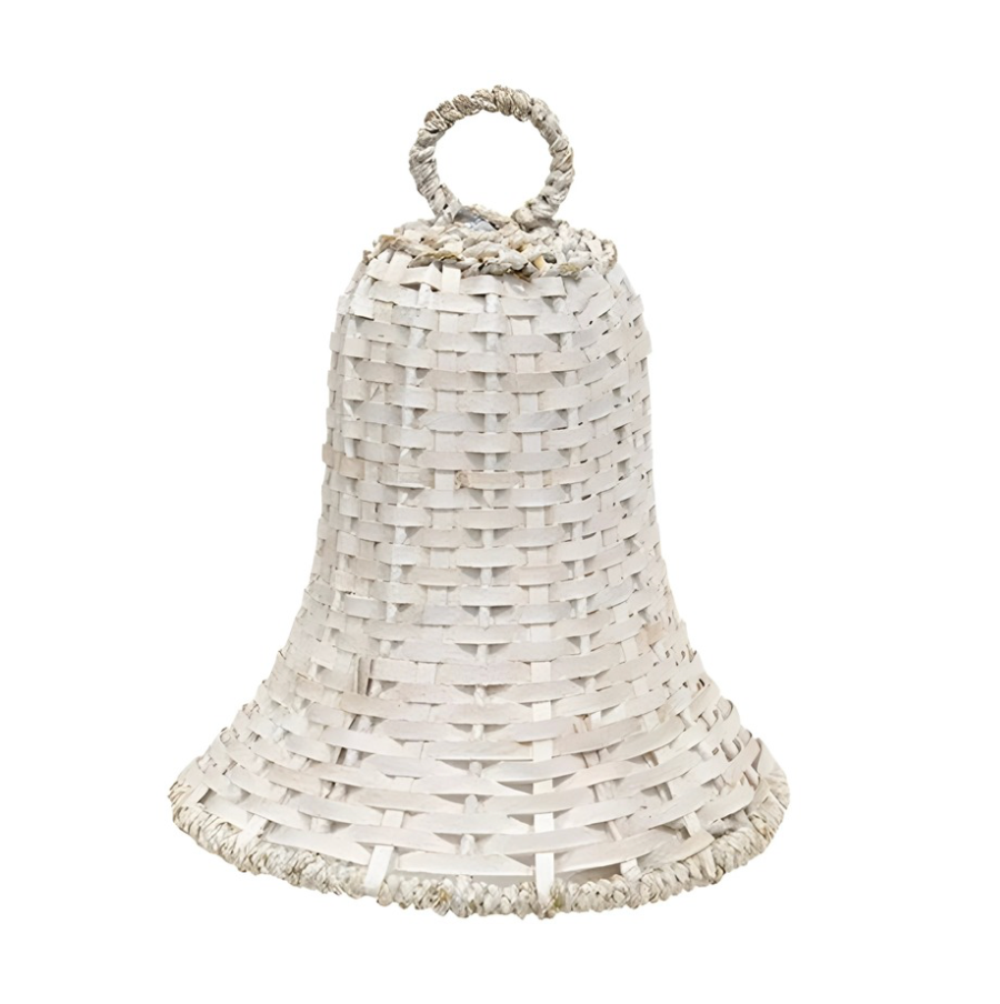 12” Basketweave Bell (White)