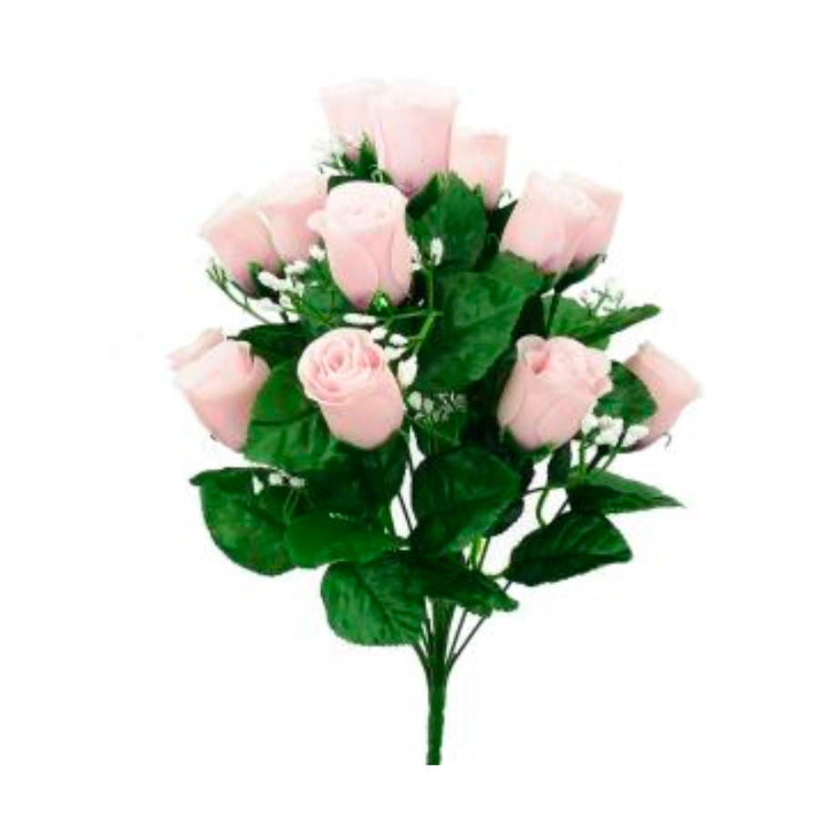 16" Lillian Rose Bud Bush x 14 (Dusty Pink)