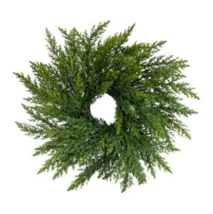 16" Pine Mix Cabinet Wreath