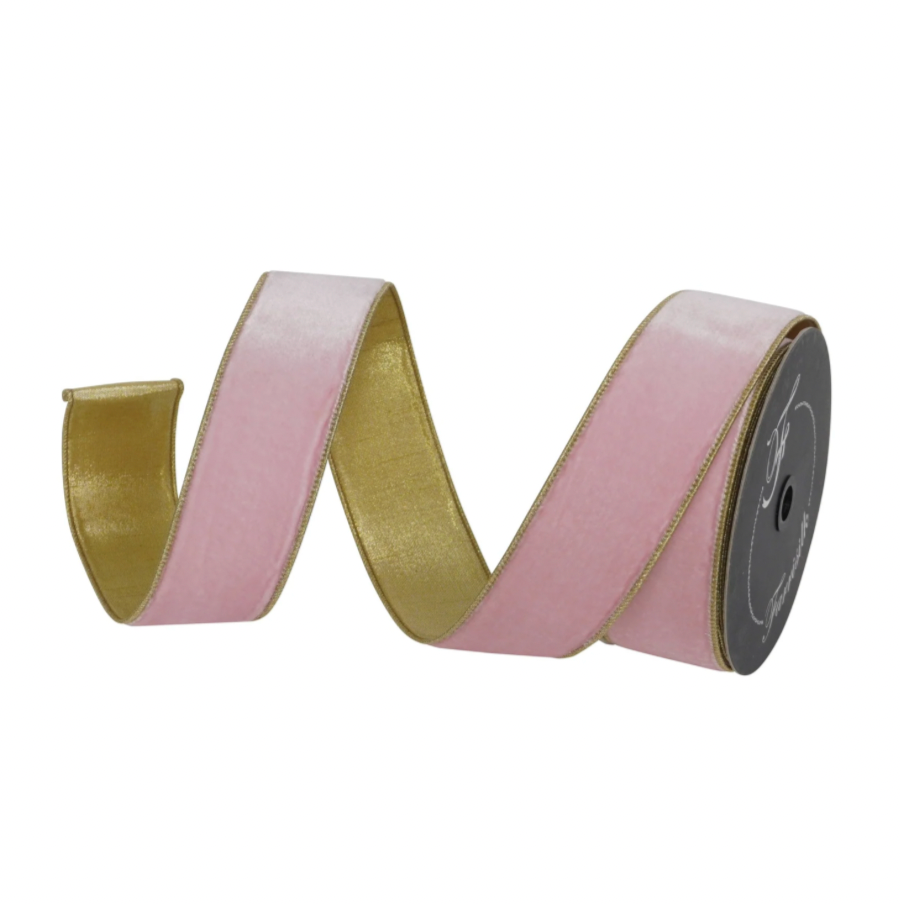 2.5"X10YD Flashy Velvet (Baby Pink)