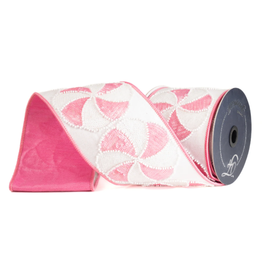 4"X5YD Peppermint Candies Ribbon