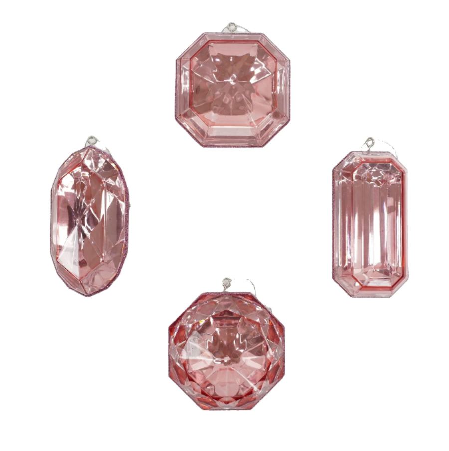 Farrisilk Jewel Assortment Set Of 4 (Dusty Rose)