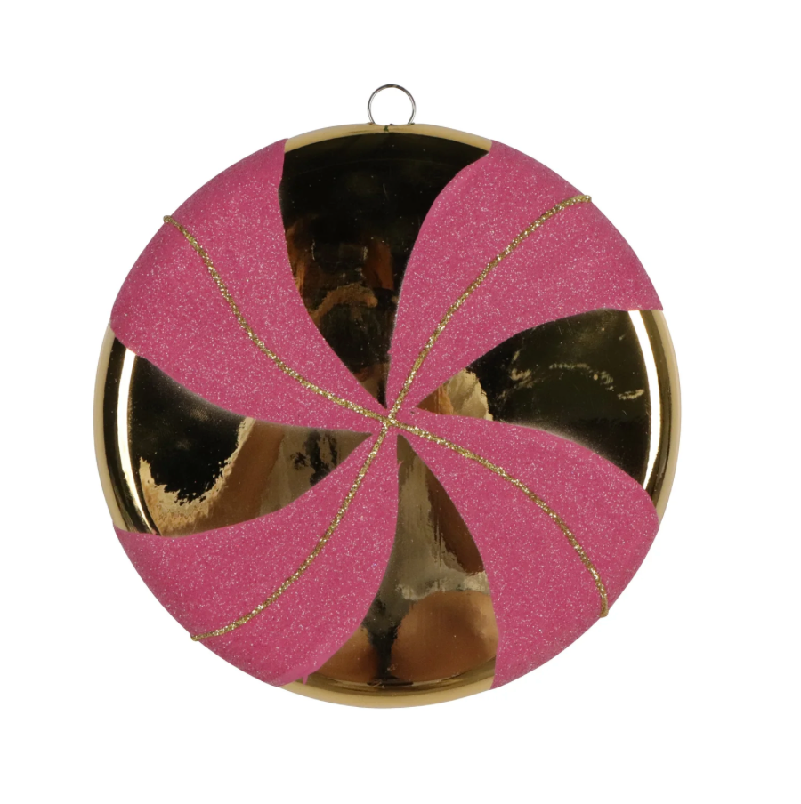 8" Candy Disk (Fuchsia & Gold)
