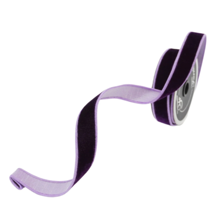 Farrisilk 1"X10YD 2 Tone Velvet (Purple & Violet)