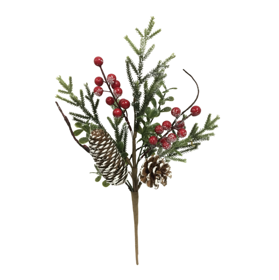 16" Frosted Pine Pinecone