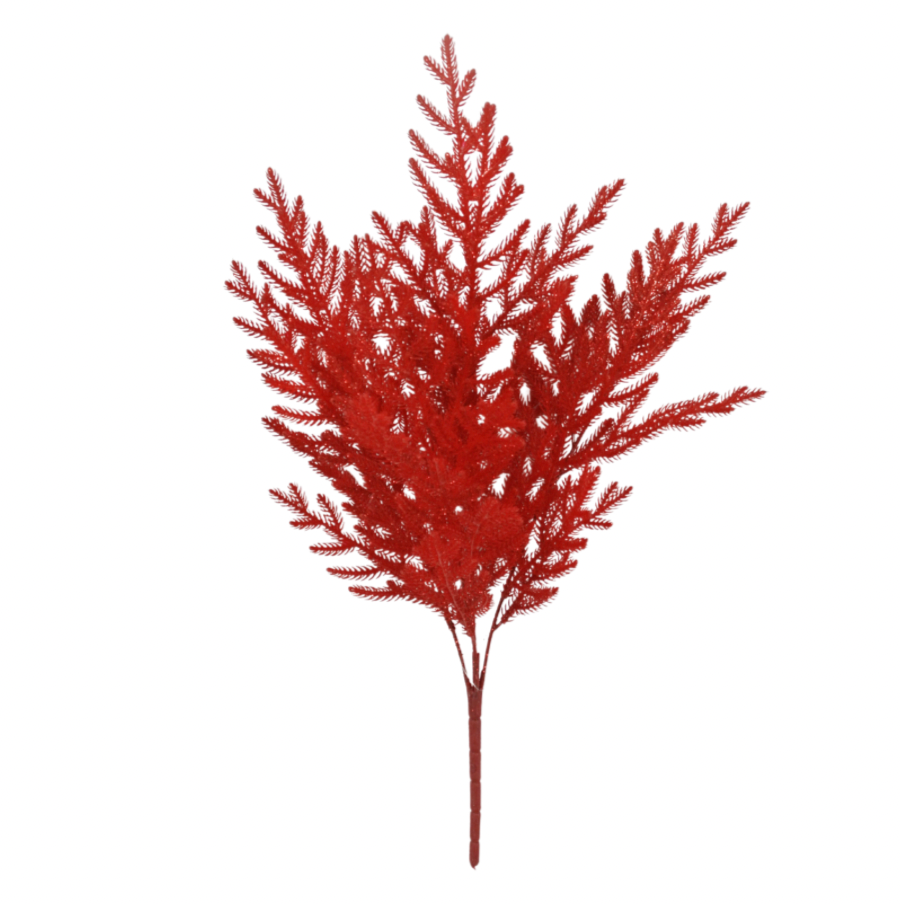 21" Pine Bush X 4 W Glitter (Red)