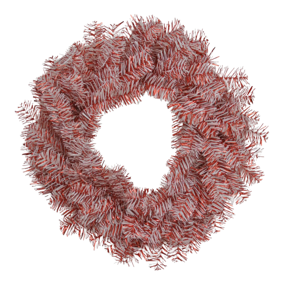24" Red/White Pine Wreath