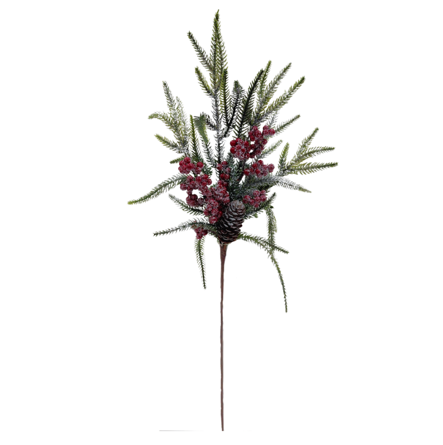 25 In Pine Berry Cone Spray