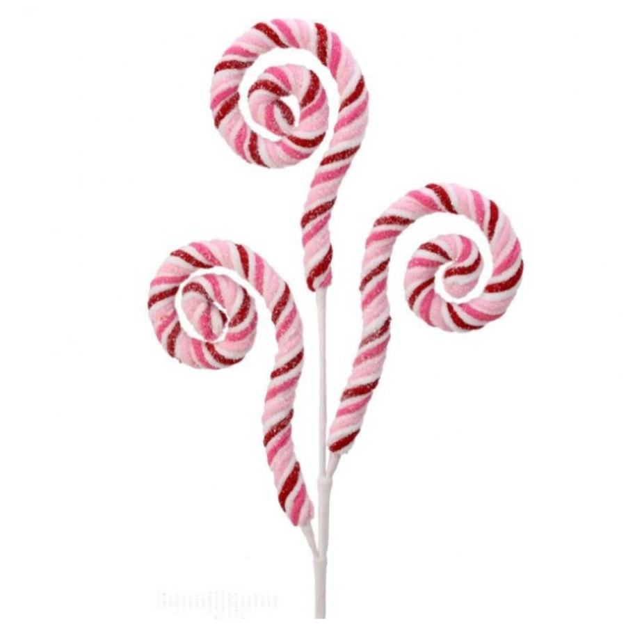 28" Chenille Glitter Curly Q Spray