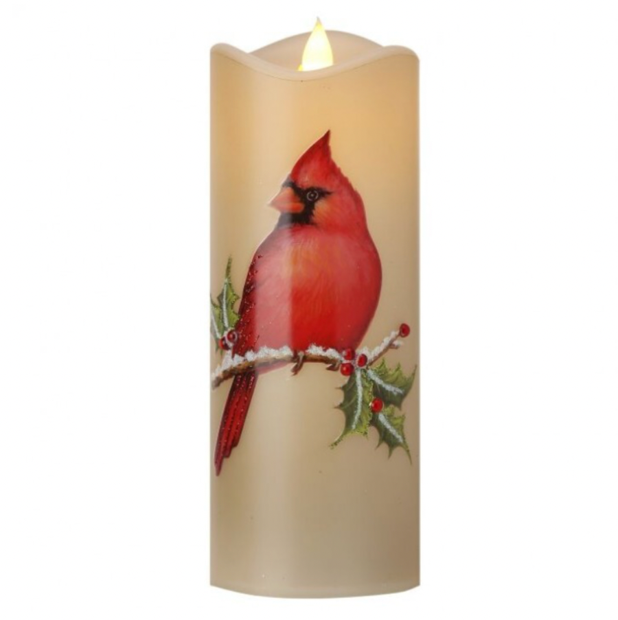 8" Led Cardinal Candle