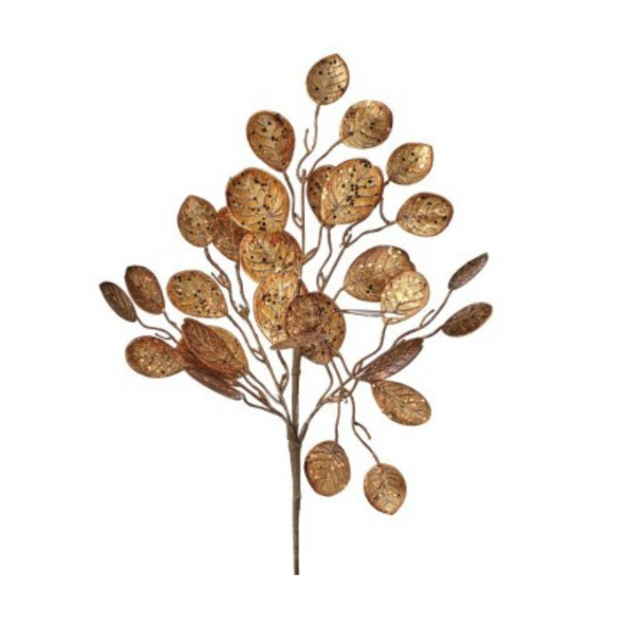 20" Gilded Glitter Eucalyptus Spray