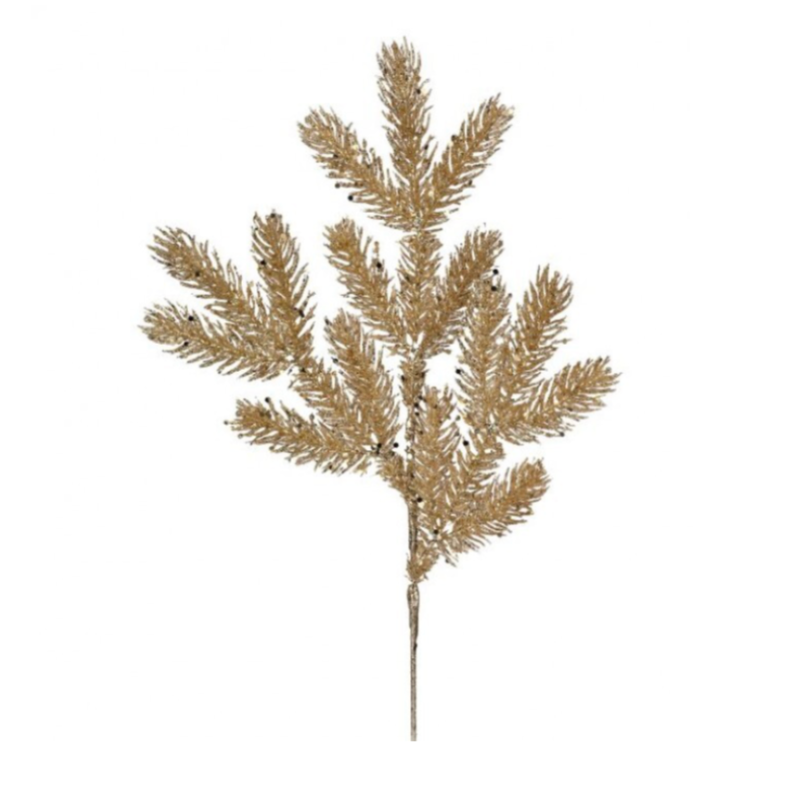21" Sequin Glitter Spruce Spray (Champagne)