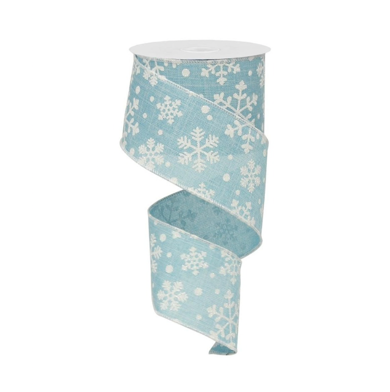 2.5" x 10yd Falling Snow/Royal