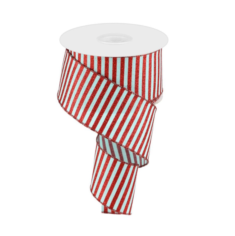 2.5" x 10yd Glitter Stripe On Royal