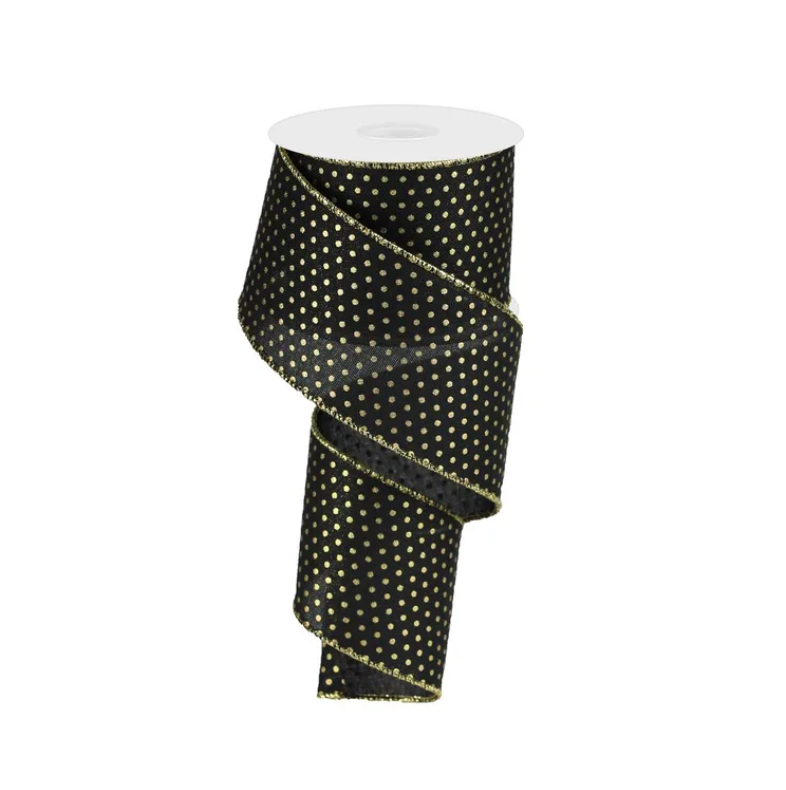 2.5" x 10yd Royal Swiss Dots