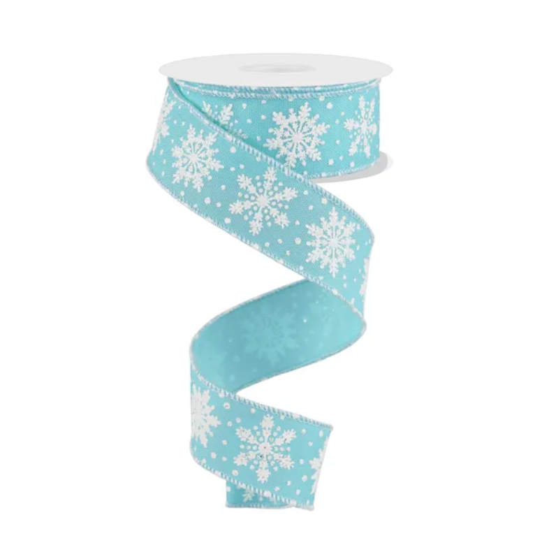 1.5" x 10yd Snowflakes