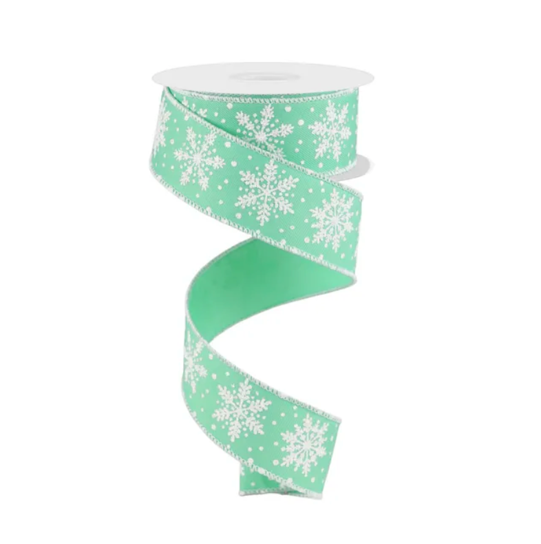 1.5" x 10yd Snowflakes