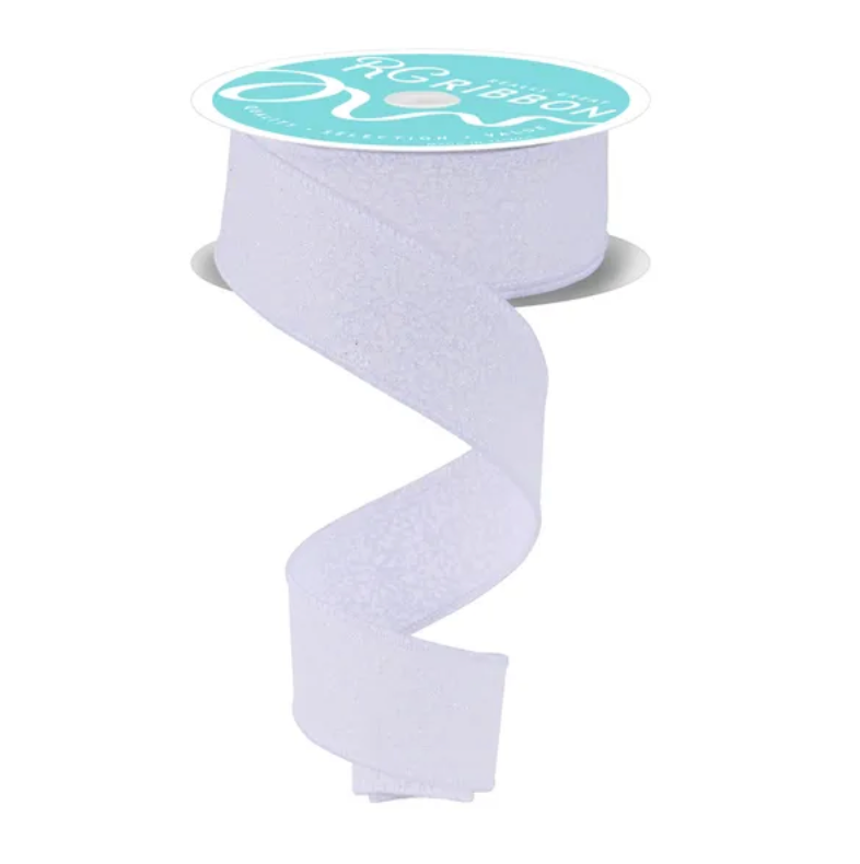 1.5" x 10yd Snow Glitter