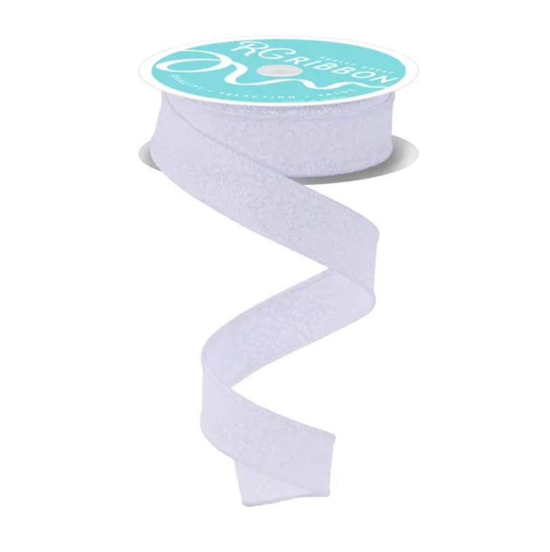 7/8" x 10yd Snow Glitter