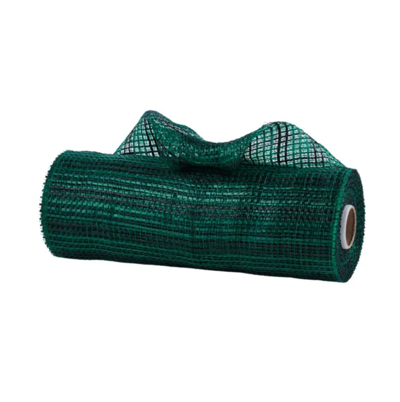 10" x 10yd Horizontal Wide Stripe Mesh (Hunter Green/Black)