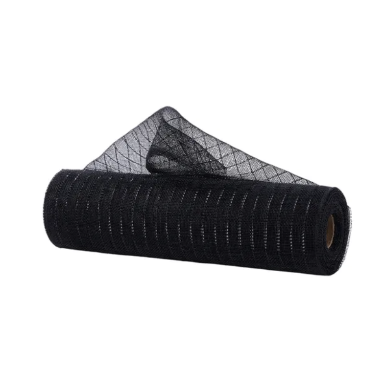 10.25" x 10yd Fine Weave Metallic Mesh (Black)