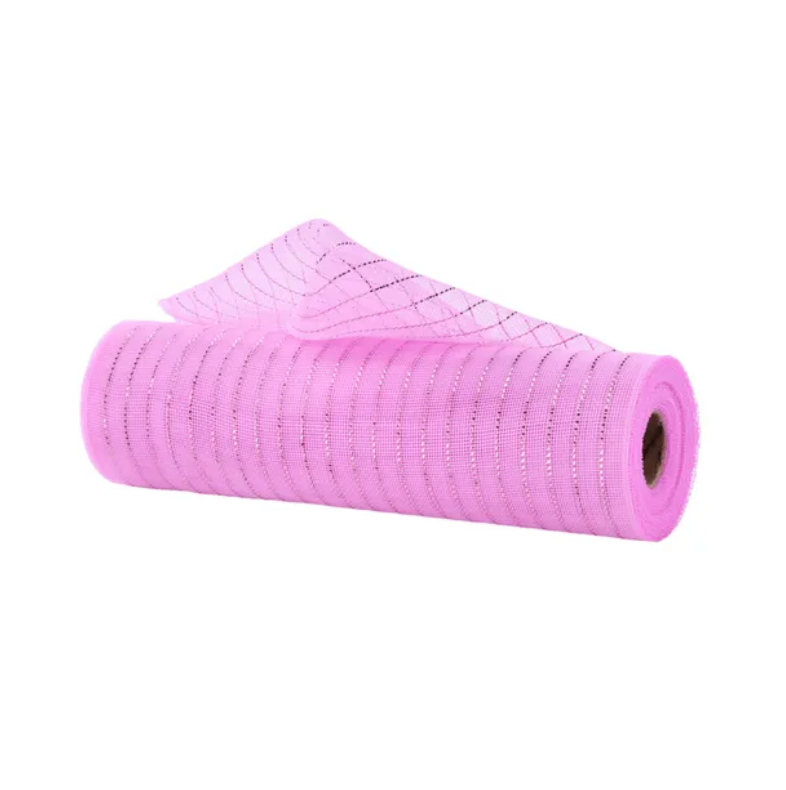 10.25" x 10yd Fine Weave Metallic Mesh (Pink)