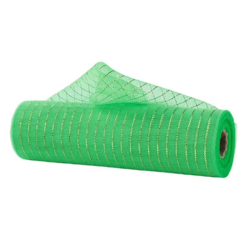10.25" x 10yd Fine Weave Metallic Mesh (Lime Green)