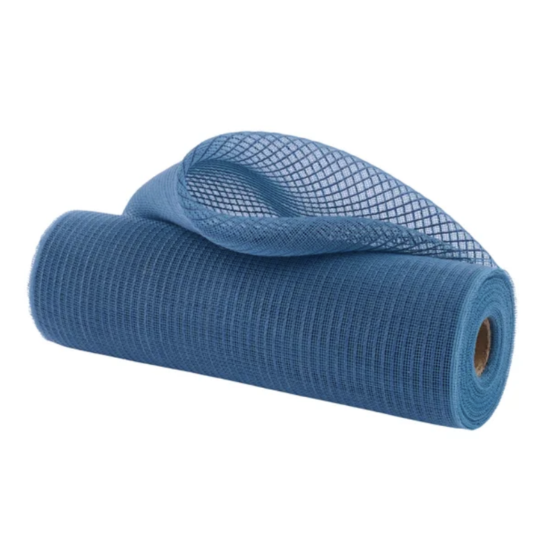 10.25" x 10yd Fine Weave Faux Jute Stripe (Smoke Blue)