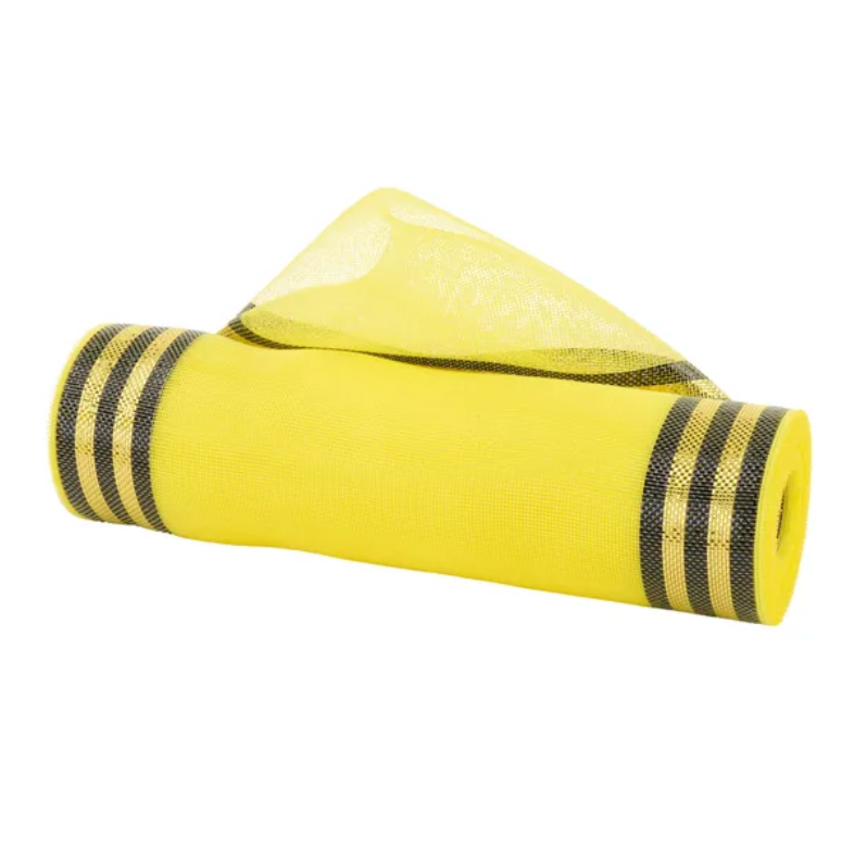 10.25" x 10yd Fine Weave Border Strp Mesh (Yellow/Black)