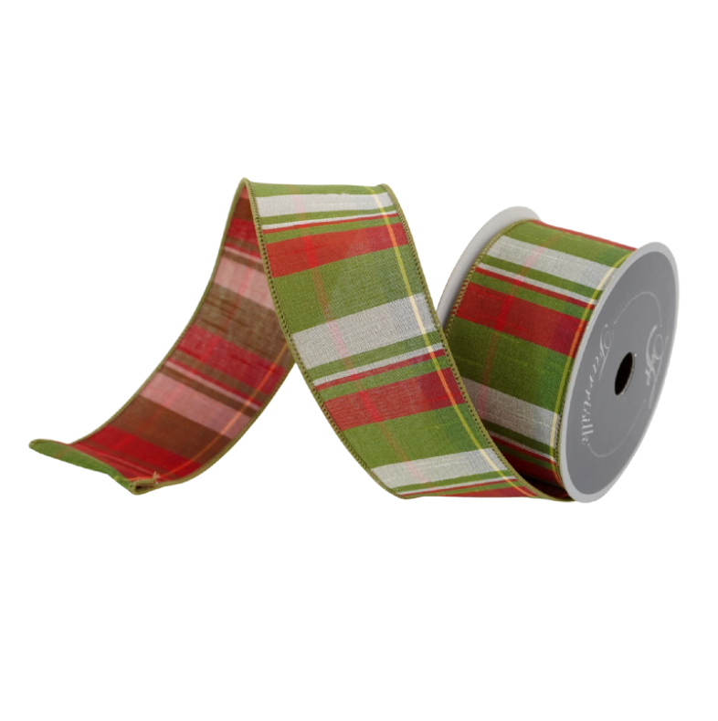 2.5"X10YD Elfy Ribbon (Red/Green/Cream) Farrisilk