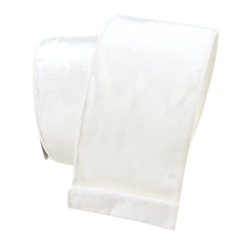 2.5" X 10YD Velvet (White) Farrisilk
