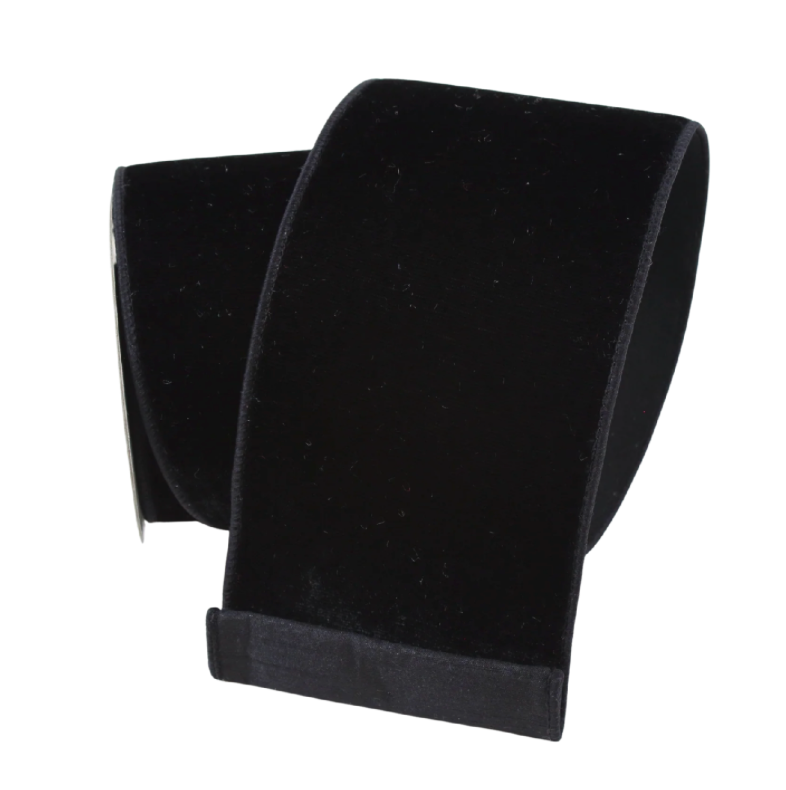 4" X 10YD Velvet (Black) Farrisilk