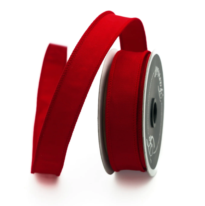 1" X 10YD Taffeta (Red) Farrisilk