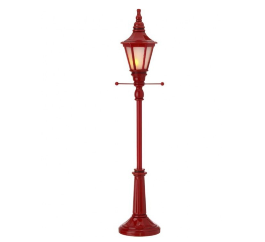 24" Led/Bty/Tmr Standing Lamp Post (Red)